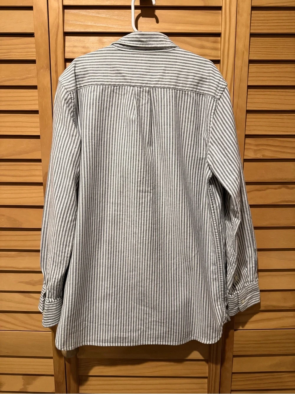 GAP Kids Boys Gray Striped Oxford Cloth Button Down Shirt